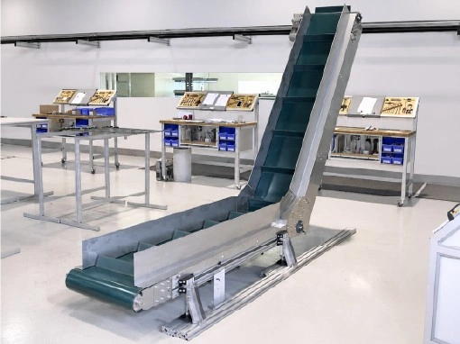 Custom Cleated Gooseneck Elevating Conveyor